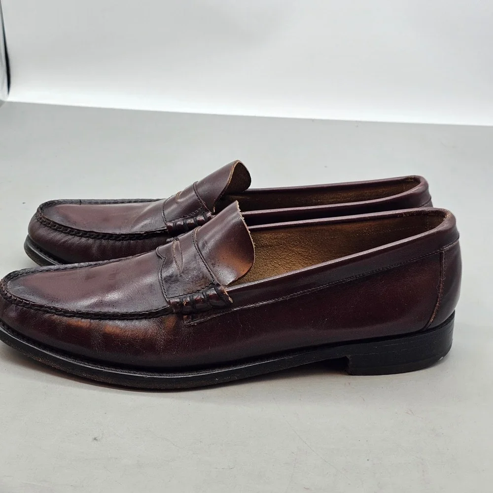 Florsheim Imperial Mens Burgundy Leather Penny Loafers Dress Shoes 11.5 B 30068